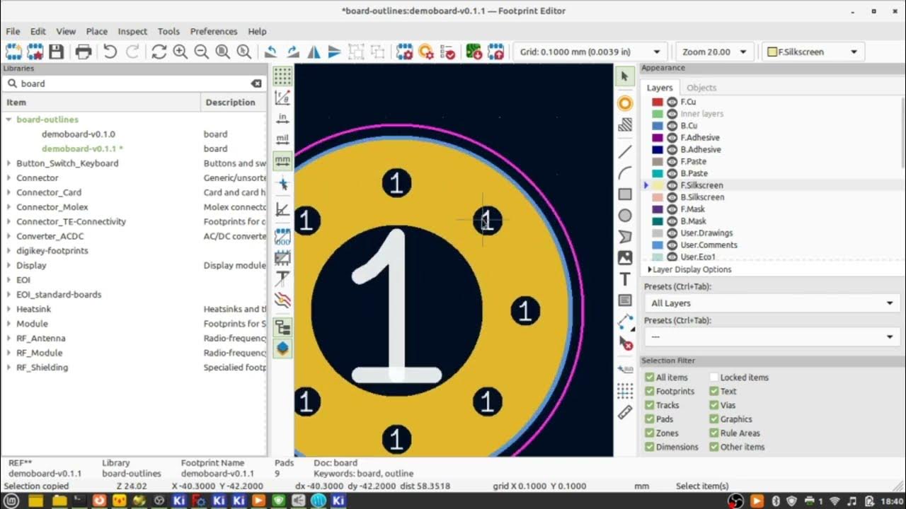 KiCAD Board Outlines as Footprints YouTube