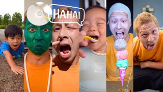 【POP Dad🕺🌈】 Yoshipapa's funny video🥳🥳🥳#longvideo#よしパパ#baby #dad#checkitout 👍#happening