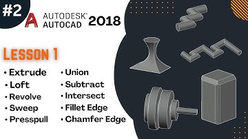 AutoCAD 3D Introduction to Extrude, Loft, Revolve & More | AutoCAD 3D Tutorial | Tech Yatra