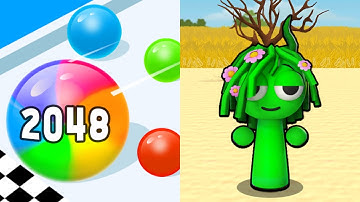 Merge 2048 Race Ball Game vs Spranky Survival All Levels Gameplay Android, iOS