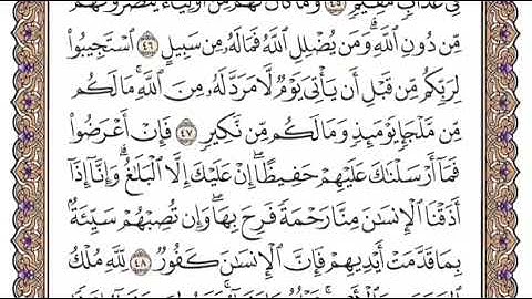 سورة الشورى الشيخ ياسر الدوسري صفحة ٤٨٨