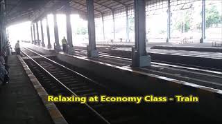 Cara Relaksasi di Kereta Api Prameks Solo - Relaxing at Economy Class Train