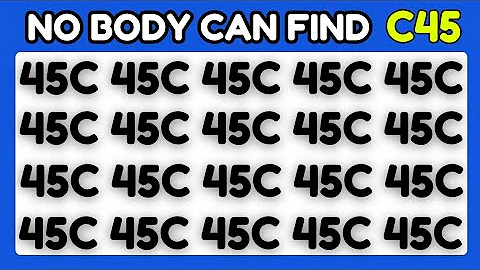 Only Genius Can Find C45 Among 45C | Impossible Odd Puzzle Challenge 🔍 | Quizzy Salt