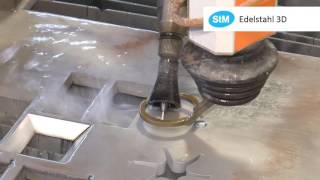 STM Wasserstrahlschneiden Edelstahl 3D 5 Achsen 68°  - 4000 Bar