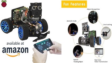 Adeept Mars Rover Picar-B Wireless Smart Robot Car Kit for Raspberry Pi 4/3 Model B+/B Voice
