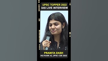 Pranita Dash AIR-42 | UPSC 2022 Toppers Strategy | IAS Success Story | UPSC CSE 2022 | #shorts