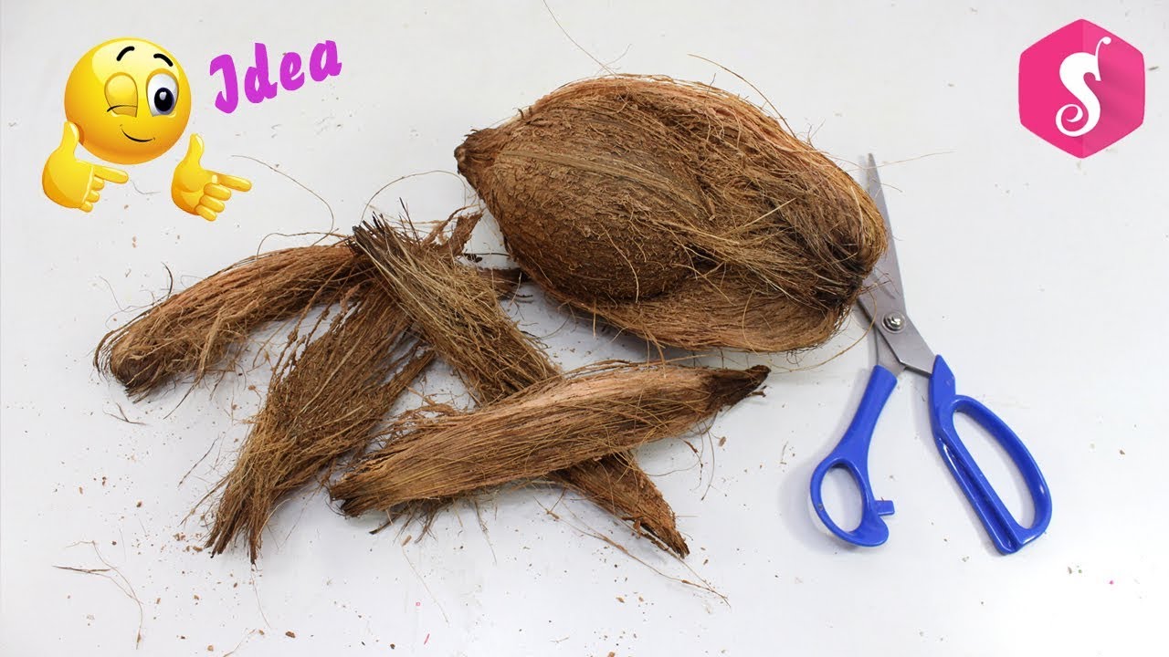 Image result for DIY Coconut Fiber Craft Idea | Best out of Waste Coconut Fibers | Reuse waste material craft