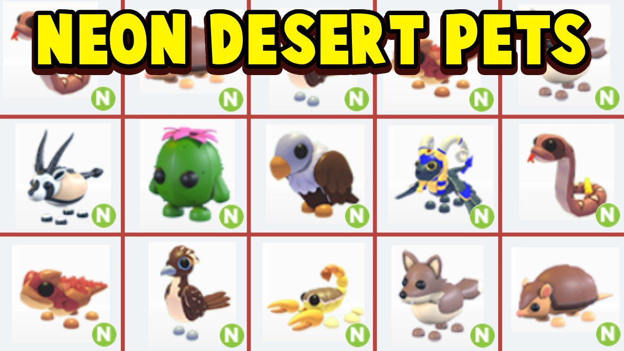 ⁣All Neon Desert Egg Pets REVEALED! Adopt Me