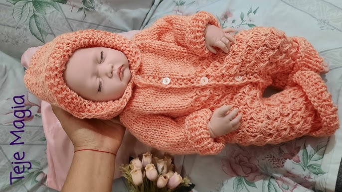 TEJEMOS 💯👶Mameluco- monito-enterizo-buzo para bebé🧶🧶 DOS AGUJAS🤩paso a  paso✓✓✓ (parte 2) 