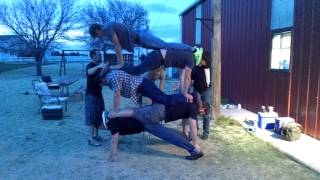 Stacking 5 high!  Pushups stack