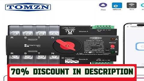 A must-have product! TOMZN Din Rail eWelink WIFI smart ATS timer 230V Dual Power Automatic Transfe