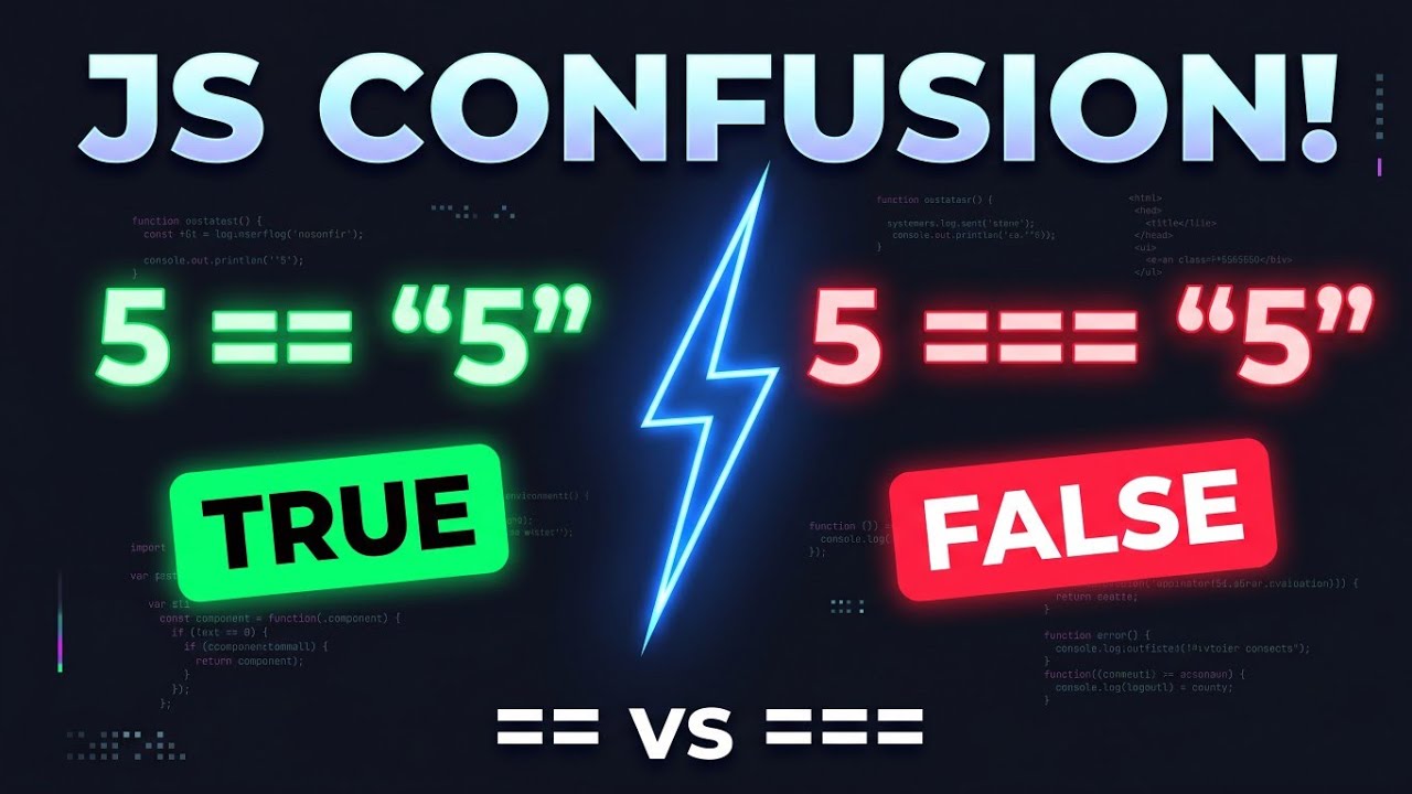 == vs === in JavaScript | Simple Explanation + Real Examples - YouTube