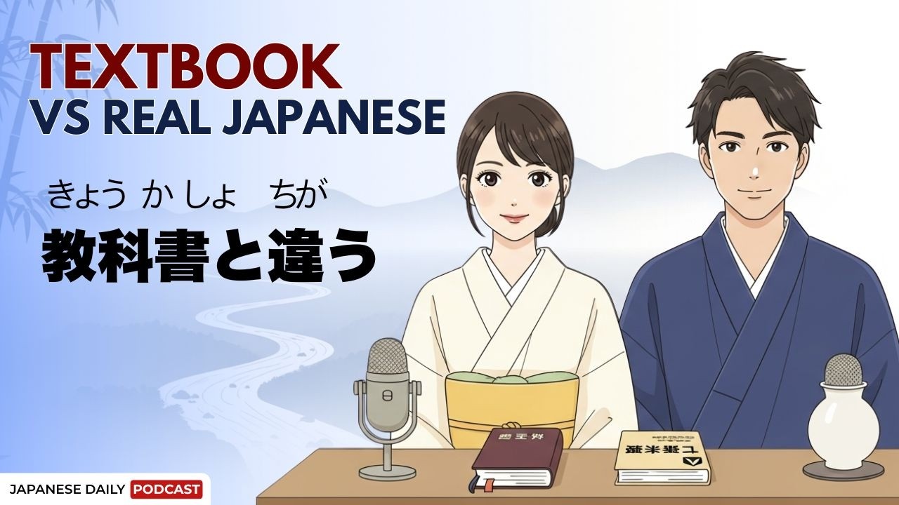 Why Textbook Japanese Sounds Unnatural | 教科書とリアルな日本語の違い | Japanese daily podcast