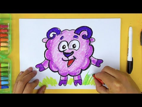Как нарисовать БАРАША рисуем мультик СМЕШАРИКИ для детей
