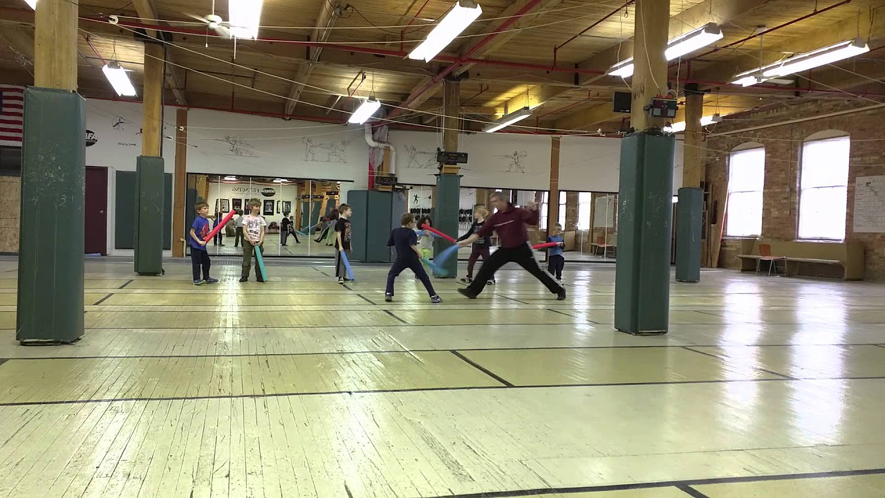 George fencing with Coach Mike at WMFA