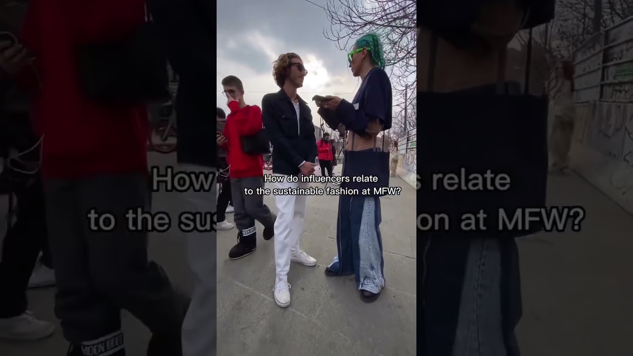 How do influencers relate to the sustainable fashion at MFW? 