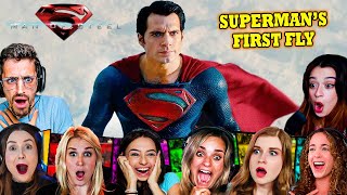 TOP "Superman First Fly" Reactions! Man of Steel (2013) Movie Reaction *First Time Watching*