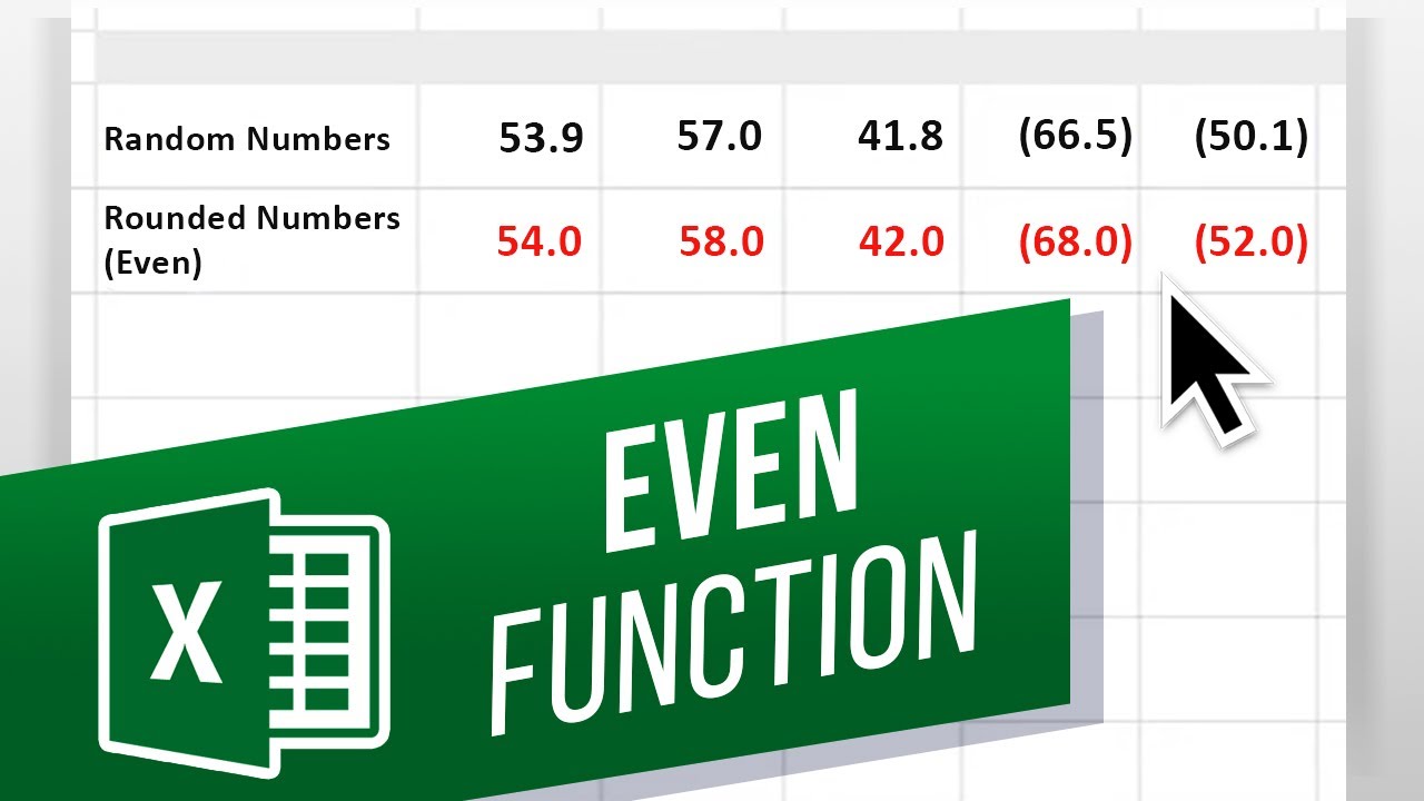 How to Use the EVEN Function in Excel EVEN Formula in Excel