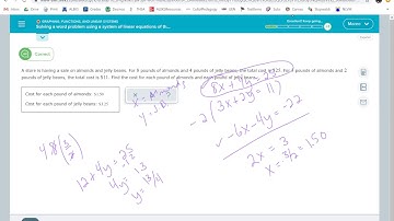 Solving a word problem using a system of linear equations of the form Ax + By = C