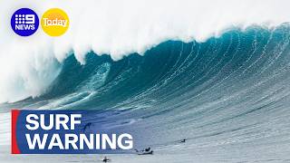 Swell smashes Queensland coast with surf warnings issued | 9 News Australia