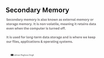 Simple Explanation on Computer Memory Primary memory and Secondary Memory in telugu