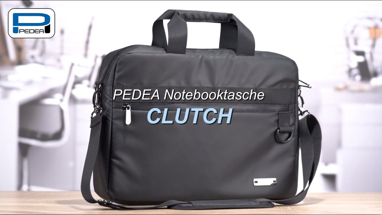 PEDEA Laptoptasche "Clutch" Notebook Umhängetasche mit Tablet Fach, schwarz | 66066525 | 66066530