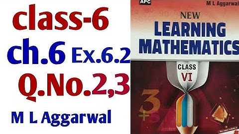 M L Aggarwal 6th class chapter -6 understanding elementary shapes exercise -6.2  Q. 2 and 3