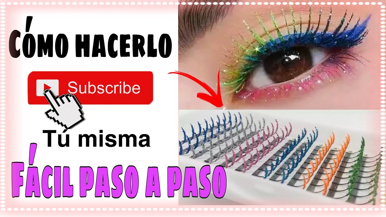 Cómo hacer pestañas con glitter, estrellas y mariposas MUY FACIL tu misma 😱😱 PASO A PASO