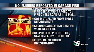 No injuries reported in Escanaba Township garage fire