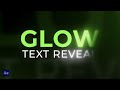 Creative Glow Text Reveal In After Effects