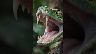 पेड़ों का खतरनाक हरा शिकारी! 😱 | Emerald Tree Boa #animalfacts #amazonrainforest #dangerousanimals