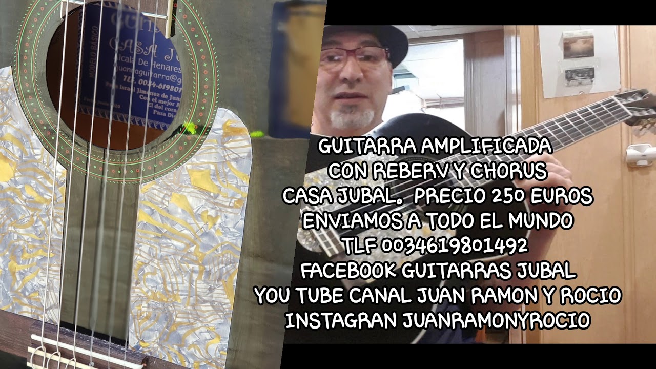 Guitarra Negra amplificada con reverb y chorus. casa Jubal. - YouTube