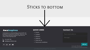 Design a footer that sticks to the bottom of the page part 2 | Designing a blog website HTML/CSS #