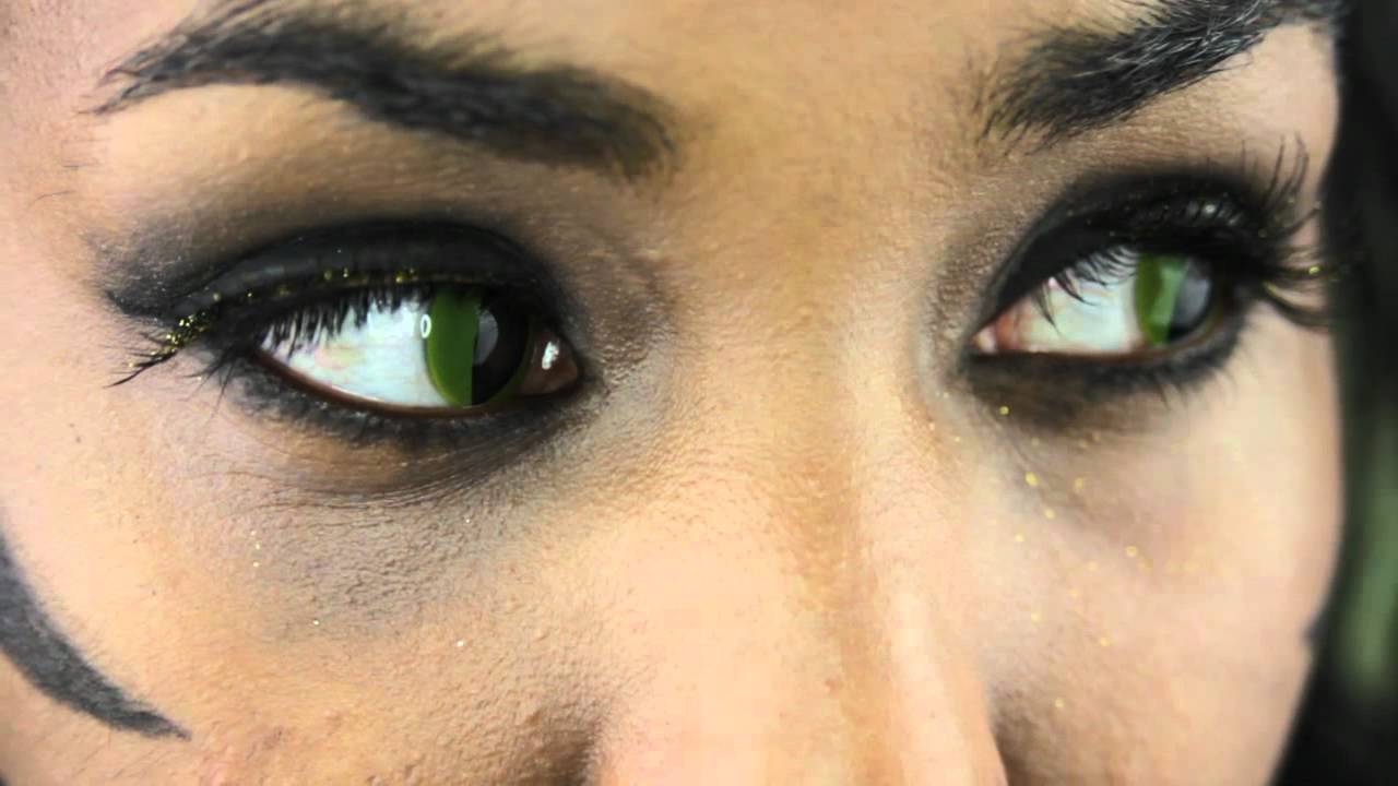 Yellow Cat Eye Contact Lenses | Eyesbright.com - YouTube