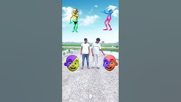 Upin Ipin head to dancing frog joker gorilla & dame tu cosita - magical video #comedy