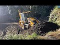 Landslide Broken Remote Mountain Road Fixing with JCB Backhoe