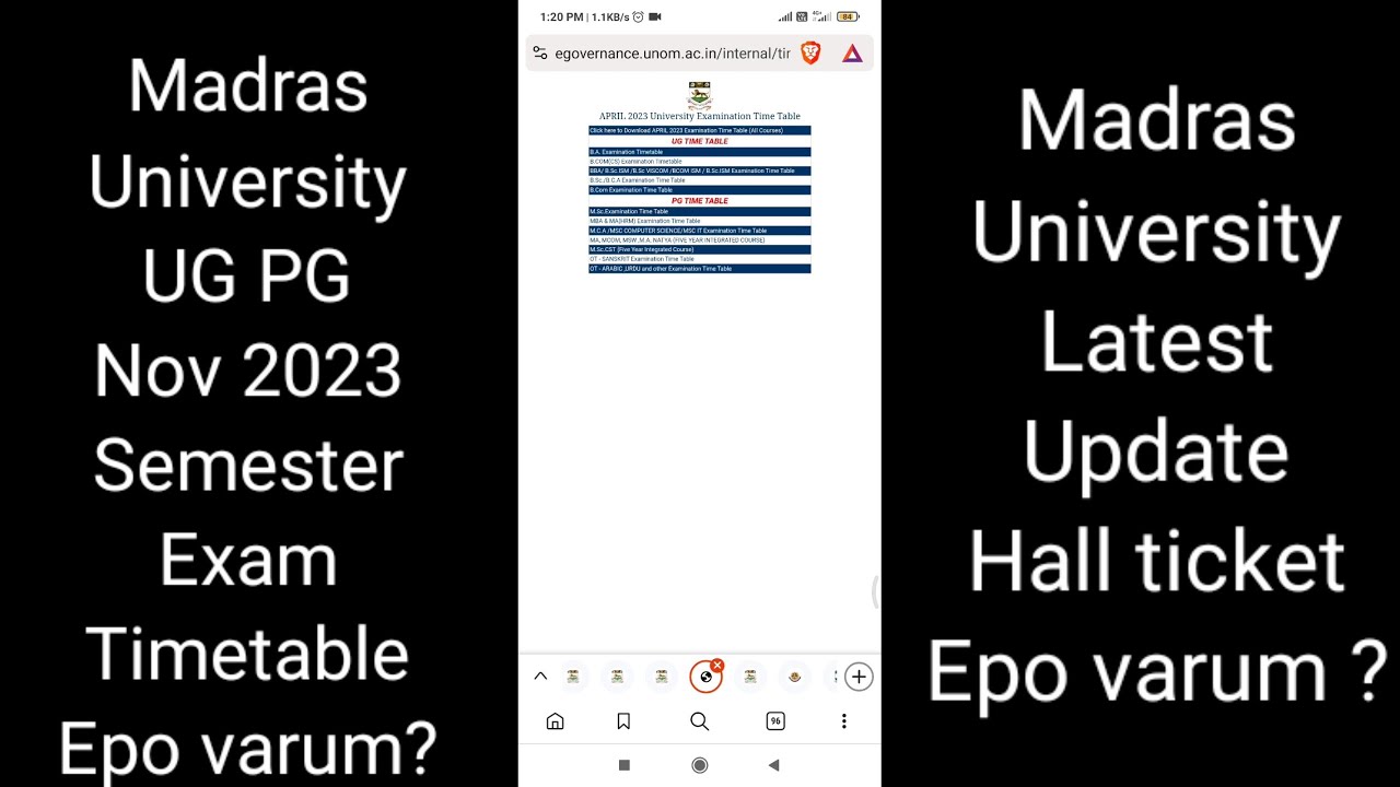 Madras University Nov 2023 Semester Exam Timetable Epo Varum YouTube madras-university-nov-2023-semester-exam-timetable-epo-varum-youtube