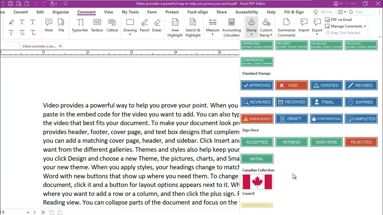 Foxit Creating and Managing Custom Stamps YouTube