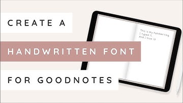 Create a Handwritten Font for Goodnotes FOR FREE!