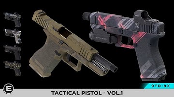Unreal Engine 5 | IE Pro Kit – Tactical Light Pistol – 9TD-9X