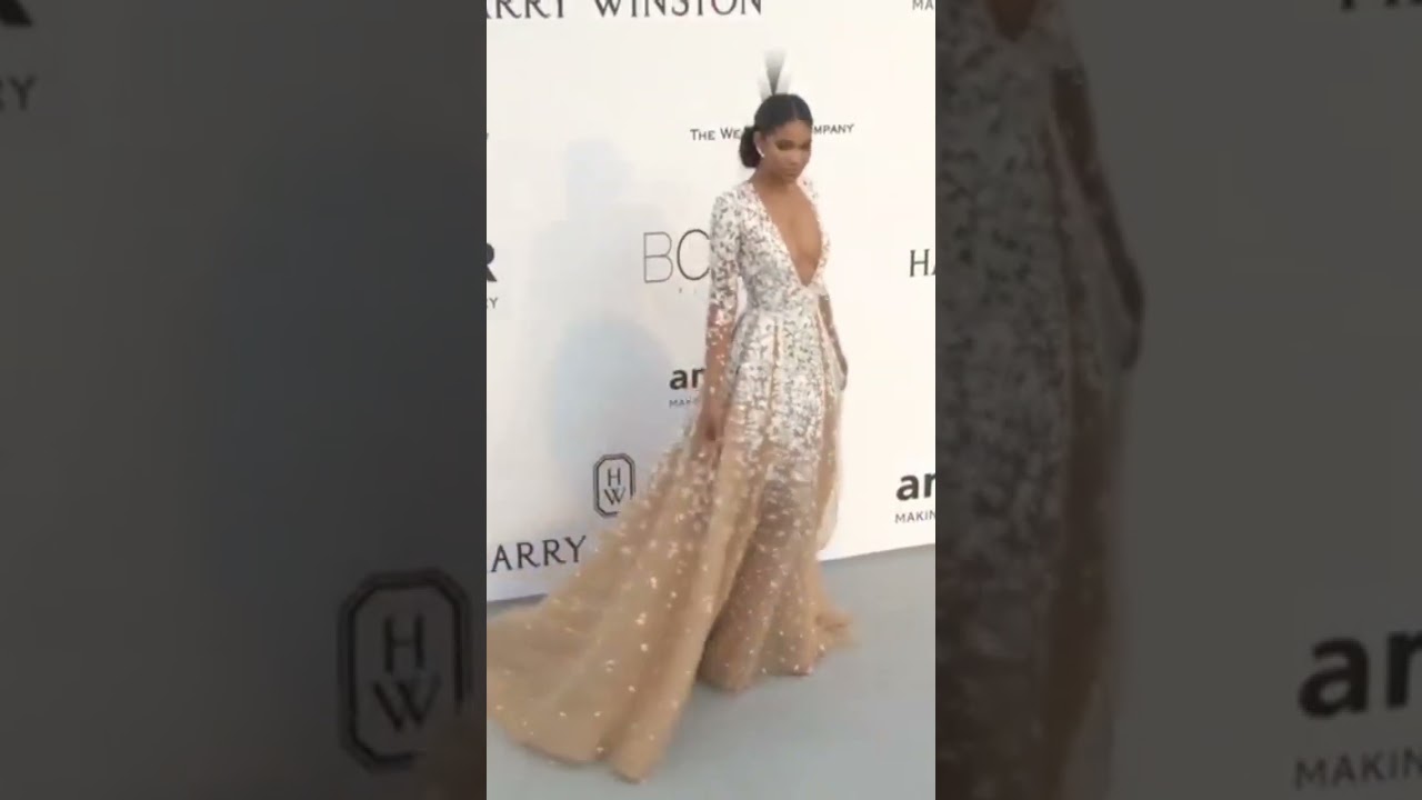 Chanel Iman wines the best dress at amfar gala 2015