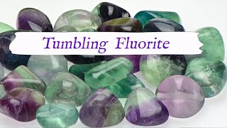TUMBLING FLUORITE - From Start to Finish! | Rotary Rock Tumbling Process & Techniques