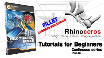 Rhino Tutorials for beginners | Rhinoceros 3D | Part 23 | Fillet Command