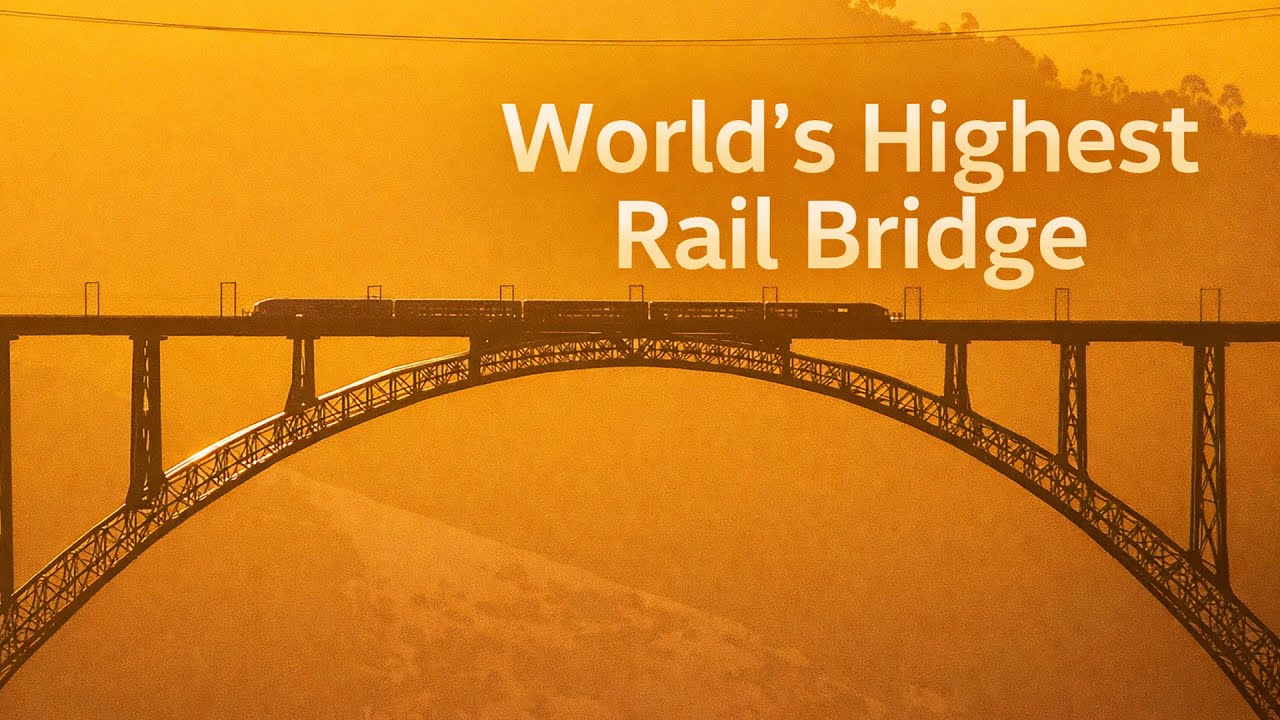 World’s Highest Railway Bridge | Vande Bharat Crosses Chenab | Golden Hour Glory