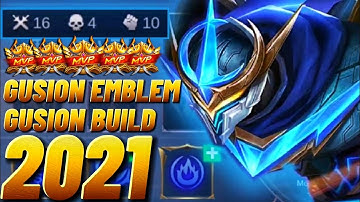 GUSION EMBLEM AND BUILD SET 2021 | gusion new best build - MOBILE LEGENDS
