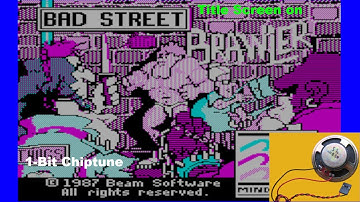 Bad Street Brawler [MS DOS] Title Screen on IBM PC Speaker