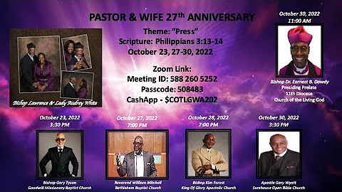 27th Pastor & Wife Anniversary Celebration (Part 4...