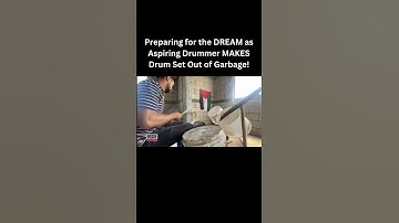 From Trash to BEATS: Aspiring Drummer CRAFTS Drum Set Out of GARBAGE!