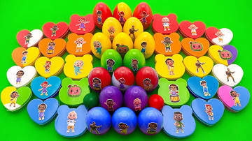 Rainbow SLIME 🌈 Looking For Numberblocks, Alphablocks, Cocomelon in Eggs, Mini Heart and Bear - ASMR