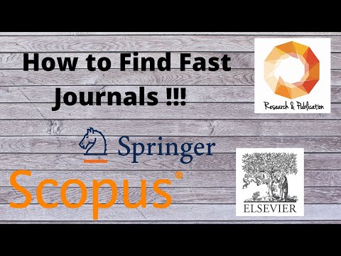 How to Find Fast Journals كيفية ايجاد مجلات علمية سريعة